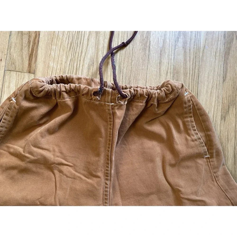 Vintage 90s Kikwear Baggy Wide Leg Cargo Pants - Brown Rave Skater Y2K
